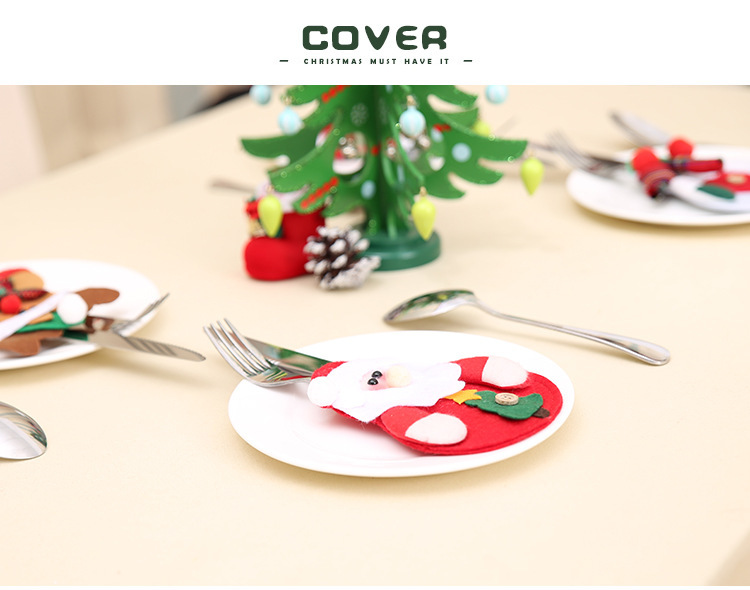 Christmas Decorations Christmas Dining-Table Decoration Christmas Tableware Set Santa Claus Knife and Fork Set Christmas Decorations Christmas Dining-Table Decoration Christmas Tableware Set Santa Claus Knife and Fork Set