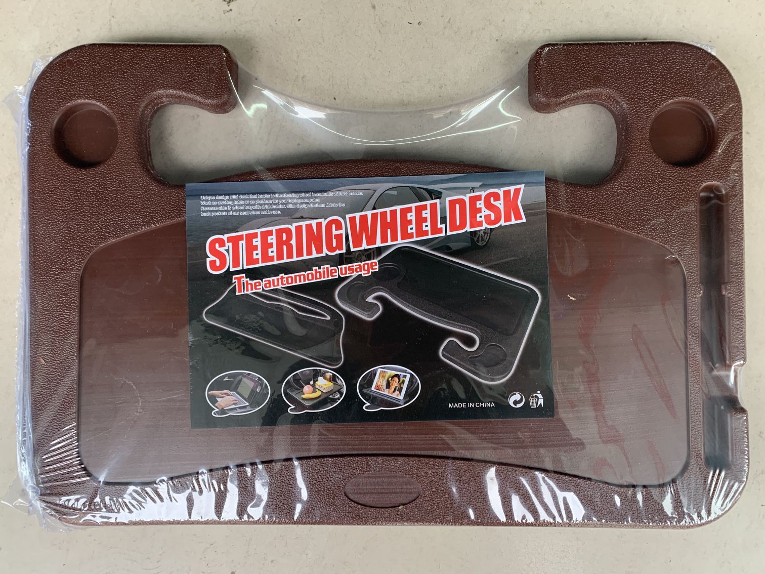 Steering Wheel Card Tray Car Computer Desk Writing Board Workbench Car Dining Plate Dining Table Storage Stand Heat Shrink Film