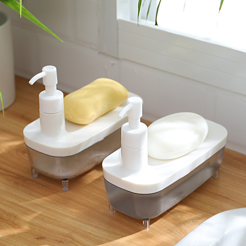 Transparent Press Soap Dispenser Soap Bath Lotion 2-in-1 Foam Pump Bottle Hand Sanitizer Lotion Bottle
