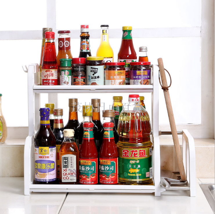 Kitchen storage plastic storage with a knife chopping board seasoning double seasoning multi-functional table storage Kitchen storage plastic storage with a knife chopping board seasoning double seasoning multi-functional table storage