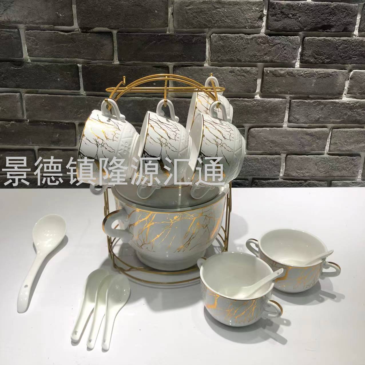 Jingdezhen Ceramic Soup Pot Set Dual-Sided Stockpot Noodle Cup Freshness Bowl Storage Tank Casserole Electric Soup Pot Jingdezhen Ceramic Soup Pot Set Dual-Sided Stockpot Noodle Cup Freshness Bowl Storage Tank Casserole Electric Soup Pot