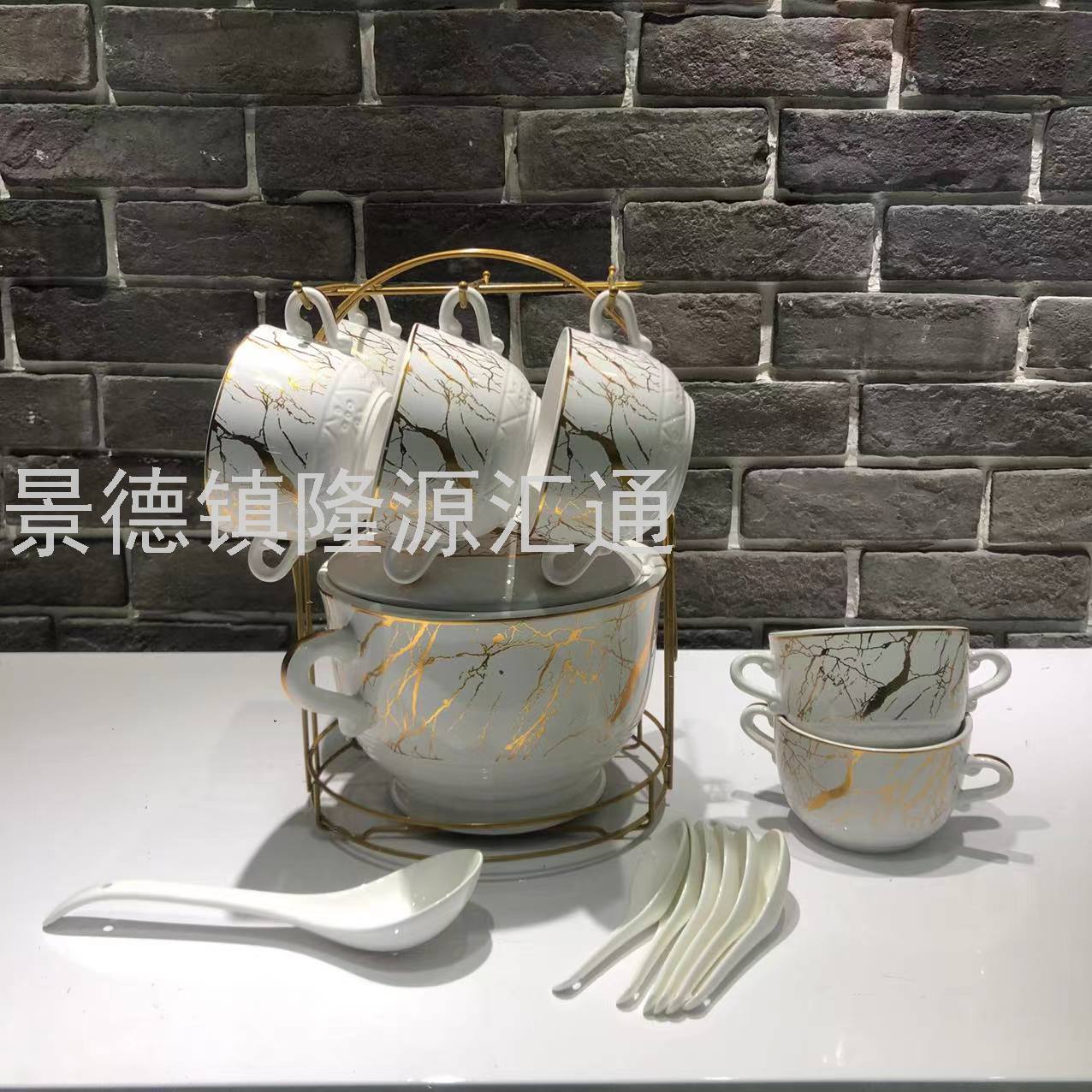 Jingdezhen Ceramic Soup Pot Set Dual-Sided Stockpot Noodle Cup Freshness Bowl Storage Tank Casserole Electric Soup Pot Jingdezhen Ceramic Soup Pot Set Dual-Sided Stockpot Noodle Cup Freshness Bowl Storage Tank Casserole Electric Soup Pot