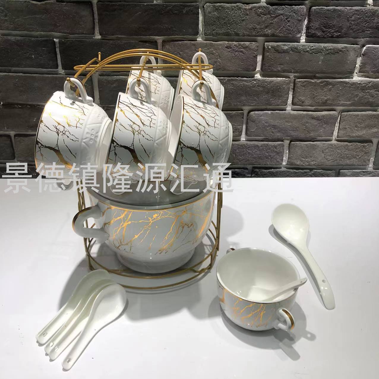 Jingdezhen Ceramic Soup Pot Set Dual-Sided Stockpot Noodle Cup Freshness Bowl Storage Tank Casserole Electric Soup Pot Jingdezhen Ceramic Soup Pot Set Dual-Sided Stockpot Noodle Cup Freshness Bowl Storage Tank Casserole Electric Soup Pot