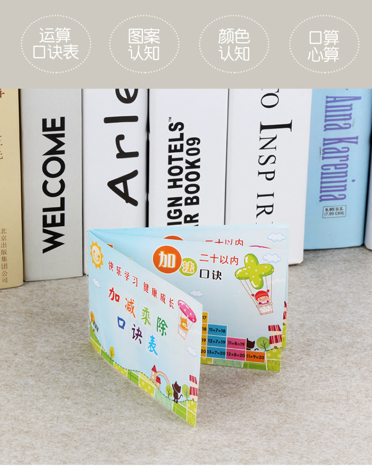 Elementary School Student Nine Nine Multiplication Card 99 Formula Table Mathematics Learning Card Early Childhood Education Division Addition and Subtraction Card Teaching Aids