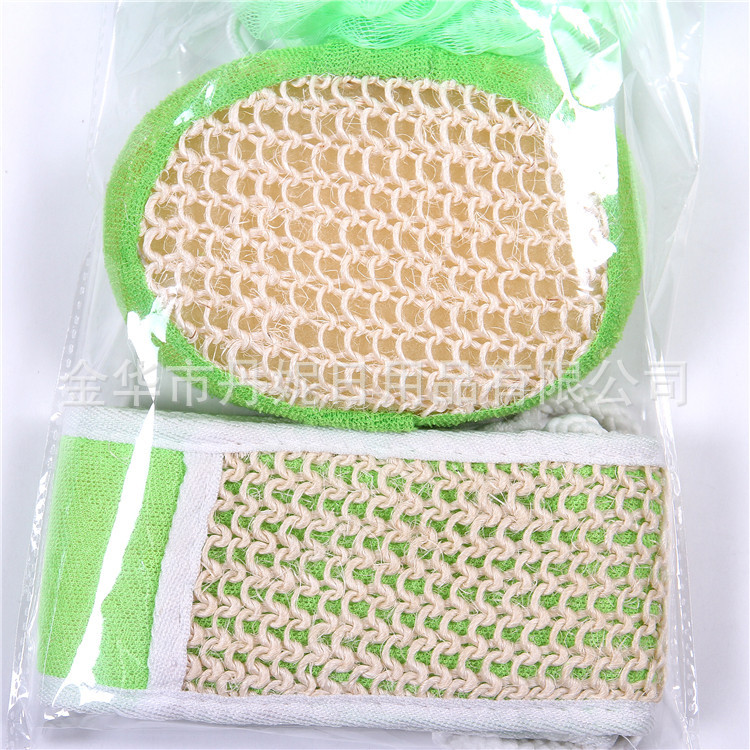 Factory Direct Sales Hot Sale Bath Set Natural Sisal Sponge Back Rub Environmental Protection PE Bath Ball BATH ESSENTIAL
