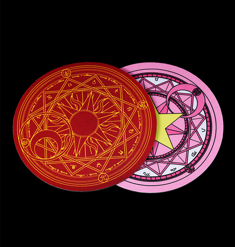 [Black Duck Anime] Cardcaptor Sakura Magic Array Mouse Pad Japanese Magic Card Girl Sakura Table Mat Anime Peripheral