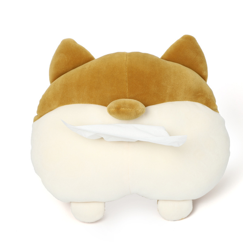 Car Cartoon Tissue Box Creative Cute Plush Multifunctional Car Seat Back Hanging Armrest Box Tissue Box Wholesale