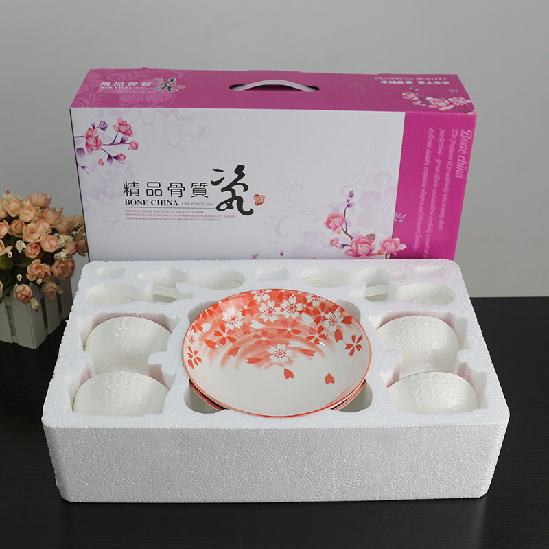 Special Offer Chinese Red Bowl and Chopsticks Underglaze Ceramic Bowl Set Advertising Business Insurance Company Gift Special Offer Chinese Red Bowl and Chopsticks Underglaze Ceramic Bowl Set Advertising Business Insurance Company Gift