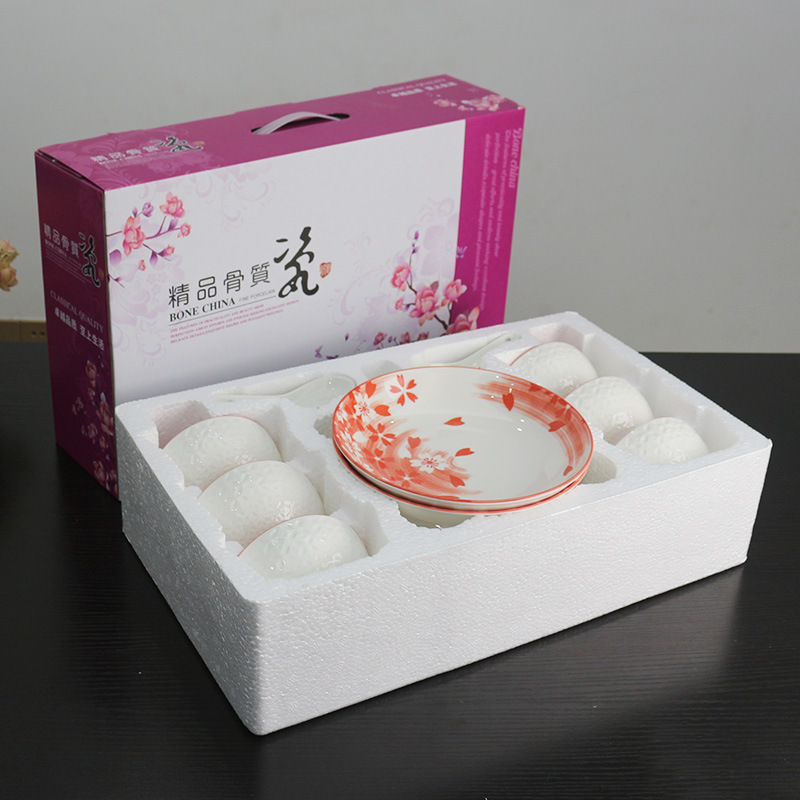 Special Offer Chinese Red Bowl and Chopsticks Underglaze Ceramic Bowl Set Advertising Business Insurance Company Gift Special Offer Chinese Red Bowl and Chopsticks Underglaze Ceramic Bowl Set Advertising Business Insurance Company Gift