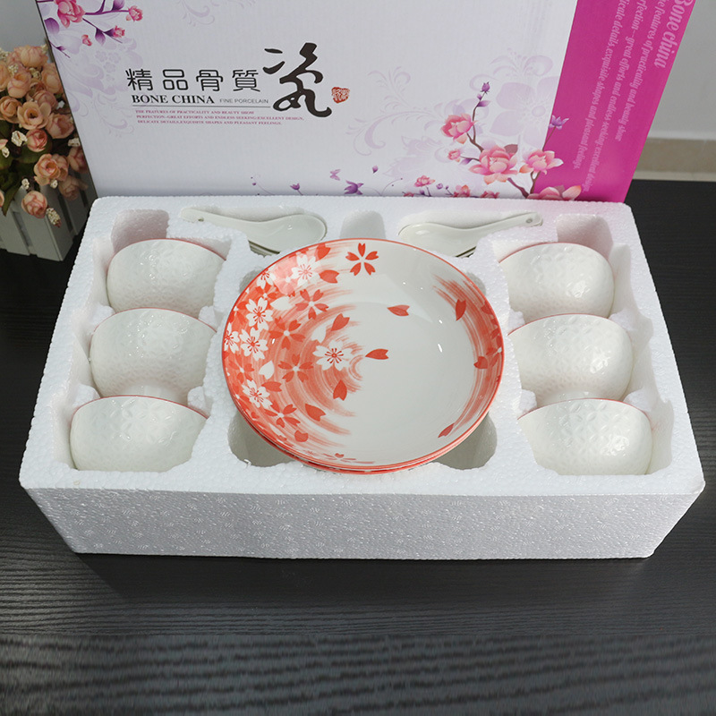 Special Offer Chinese Red Bowl and Chopsticks Underglaze Ceramic Bowl Set Advertising Business Insurance Company Gift Special Offer Chinese Red Bowl and Chopsticks Underglaze Ceramic Bowl Set Advertising Business Insurance Company Gift