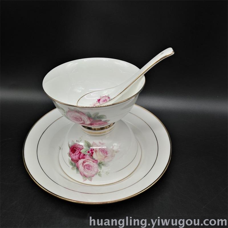 Ceramic tableware porcelain bowl set Jingdezhen China ceramic bowl disc wholesale Ceramic tableware porcelain bowl set Jingdezhen China ceramic bowl disc wholesale