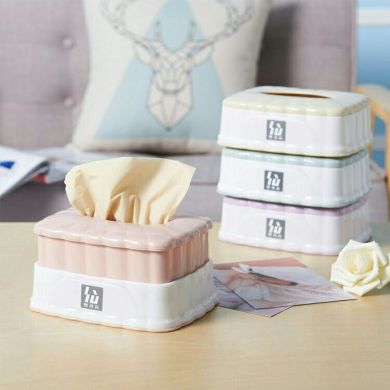 Factory Direct Sales Plastic Tissue Box Creative Living Room Tissue Box Telescopic Tissue Storage Box