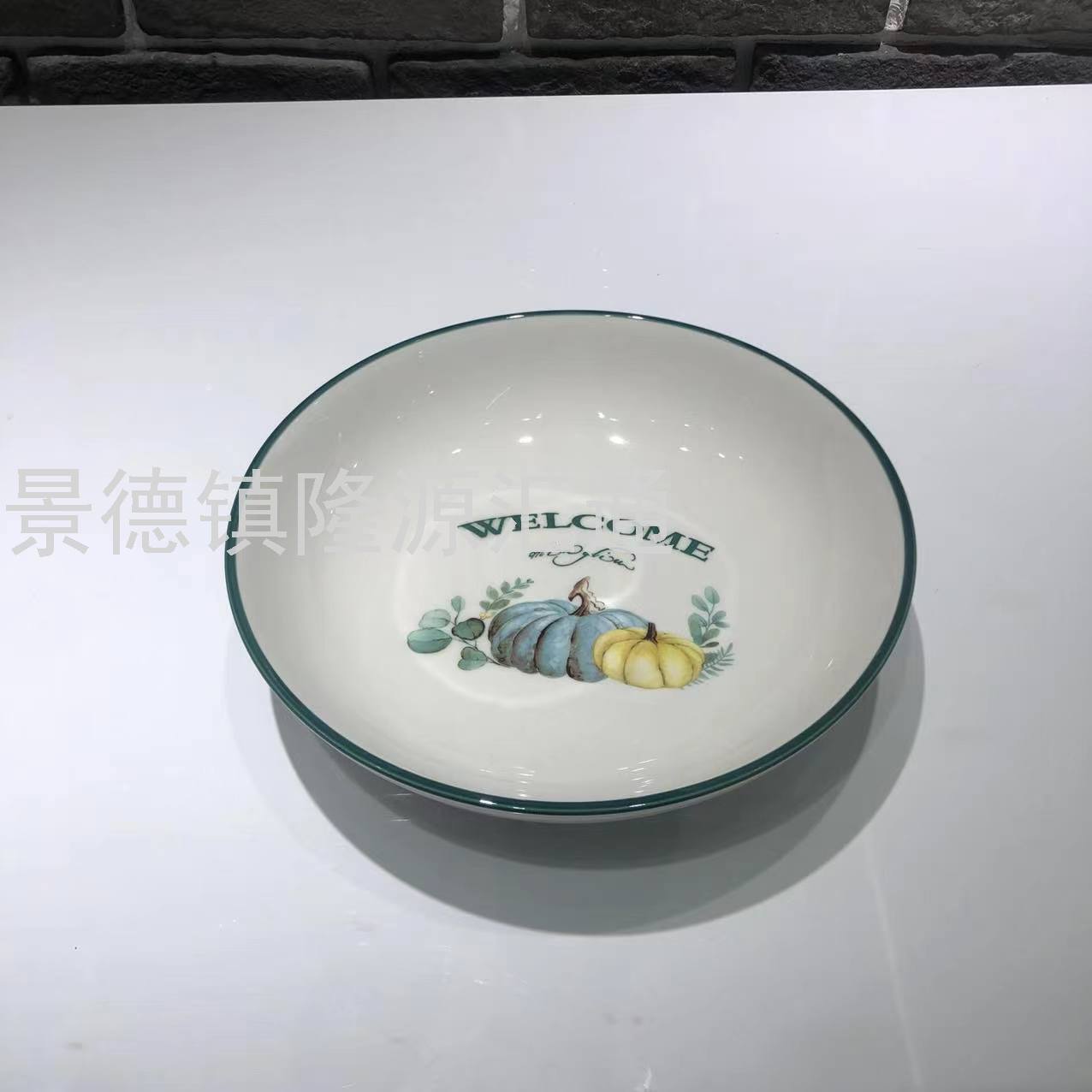 Dinner Plate Ceramic Plate Baking Plate Dim Sum Plate Ceramic Bowl Rice Bowl Rice Bowl Promotion Gift Bowl Jingdezhen
