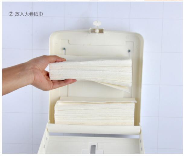 Bathroom Hotel Wall-Mounted Plastic Tissue Box Tissue Box Box Hanging Hand Paper Rack Tissue Holder a