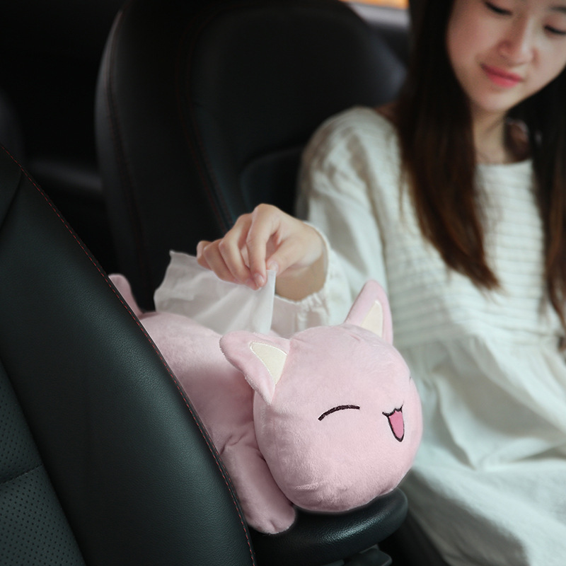 Dispenser Cartoon Creative Car Seat Back Tissue Box Automobile Armrest Box Cover Tissue Box Car Interior Decoration