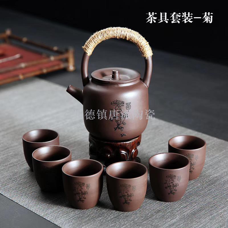 This is a piece of Porcelain tea set purple clay cup teapot travel tea set cover bowl Porcelain pot kung fu tea set tea tray tea can This is a piece of Porcelain tea set purple clay cup teapot travel tea set cover bowl Porcelain pot kung fu tea set tea tray tea can