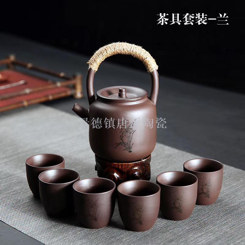 This is a piece of Porcelain tea set purple clay cup teapot travel tea set cover bowl Porcelain pot kung fu tea set tea tray tea can This is a piece of Porcelain tea set purple clay cup teapot travel tea set cover bowl Porcelain pot kung fu tea set tea tray tea can