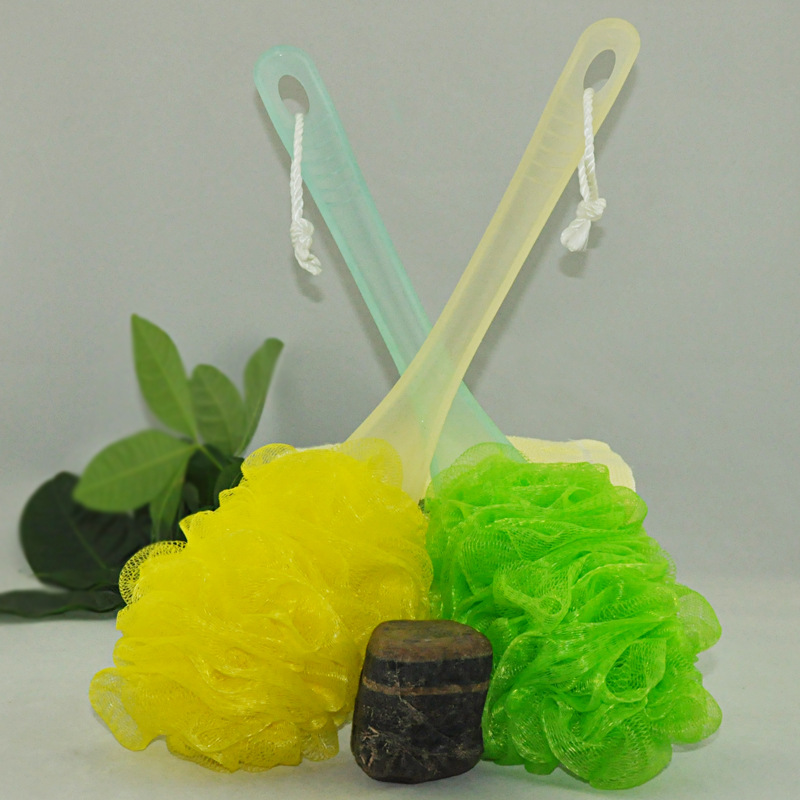 Monochrome Large Bath Brush Long Handle Rub Back Bath Ball