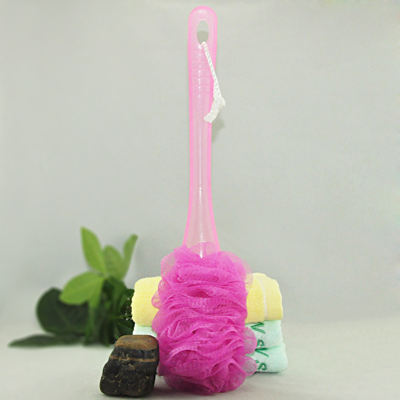 Monochrome Large Bath Brush Long Handle Rub Back Bath Ball