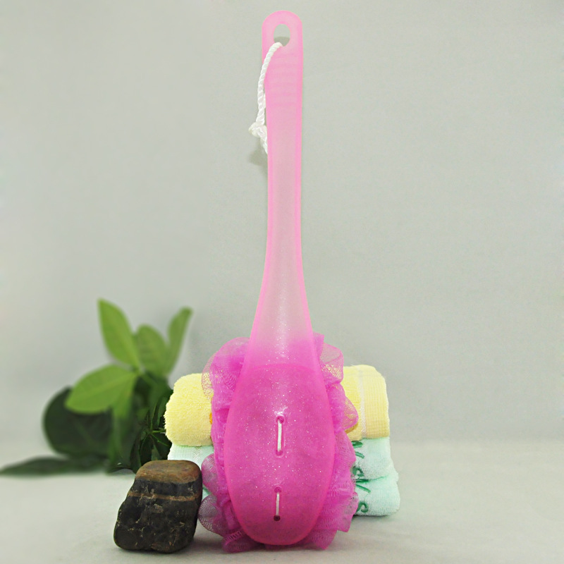 Monochrome Large Bath Brush Long Handle Rub Back Bath Ball