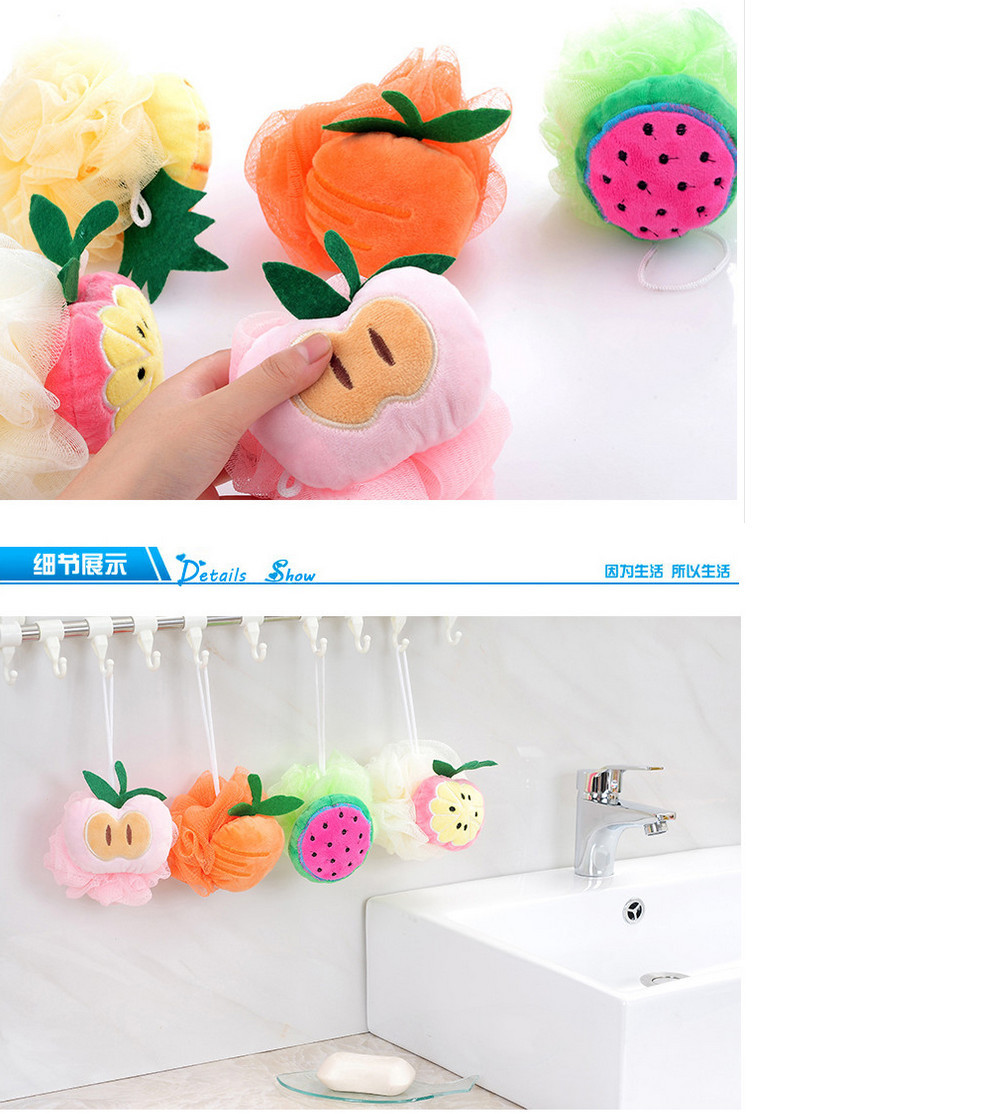 New Fruit Shape Bath Flower Cute Cute Main Bath Ball Bath Flower Back Rub New Fruit Shape Bath Flower Cute Cute Main Bath Ball Bath Flower Back Rub