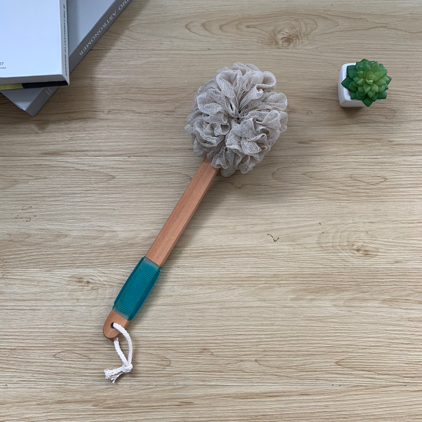 Wooden handle rubbing bath cleaning bath flower bath ball household bath products multi-color optional
