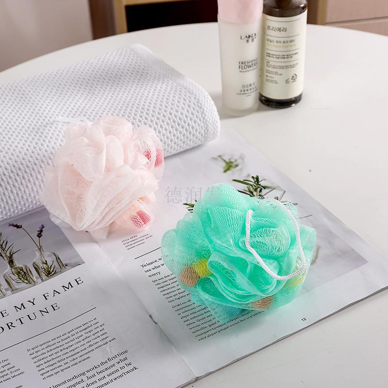 Soft colored bath ball Sponge Bath Scrub Back Bath flowers