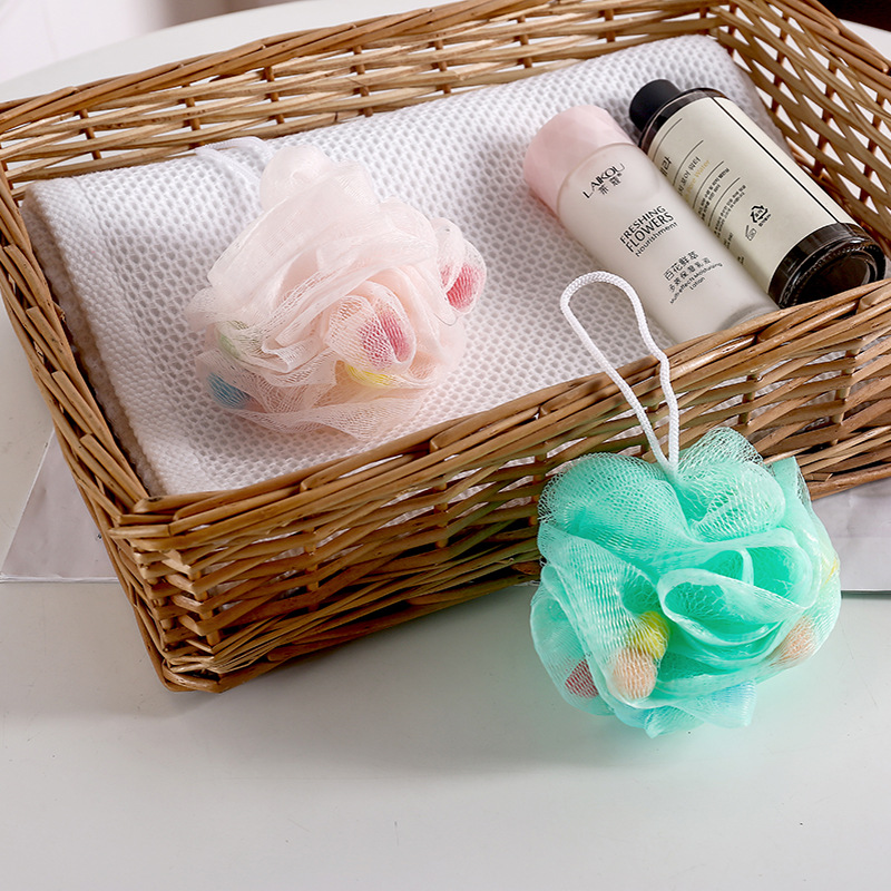 Soft colored bath ball Sponge Bath Scrub Back Bath flowers Soft colored bath ball Sponge Bath Scrub Back Bath flowers