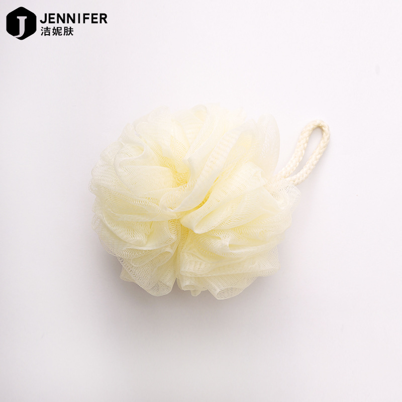 Manufacturers direct plain color large soft bath ball flower wholesale lovely thickening ening rub bath ball back Rub Bath flower