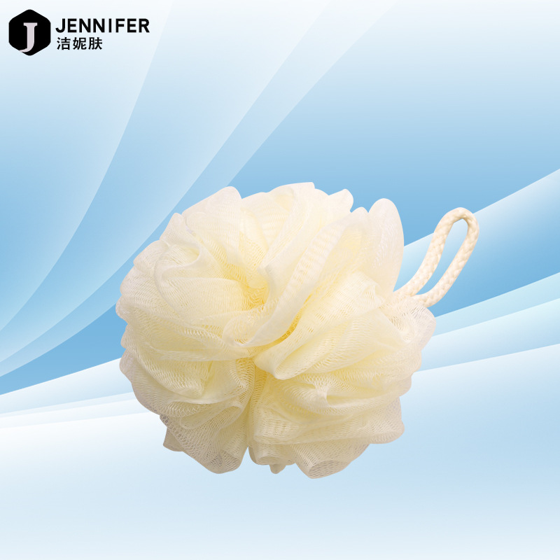 Manufacturers direct plain color large soft bath ball flower wholesale lovely thickening ening rub bath ball back Rub Bath flower