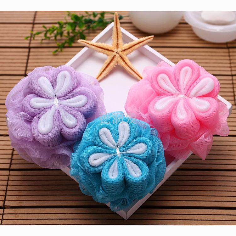 Floral Bath ball child flowers bath towel shower bath foam wash bath things