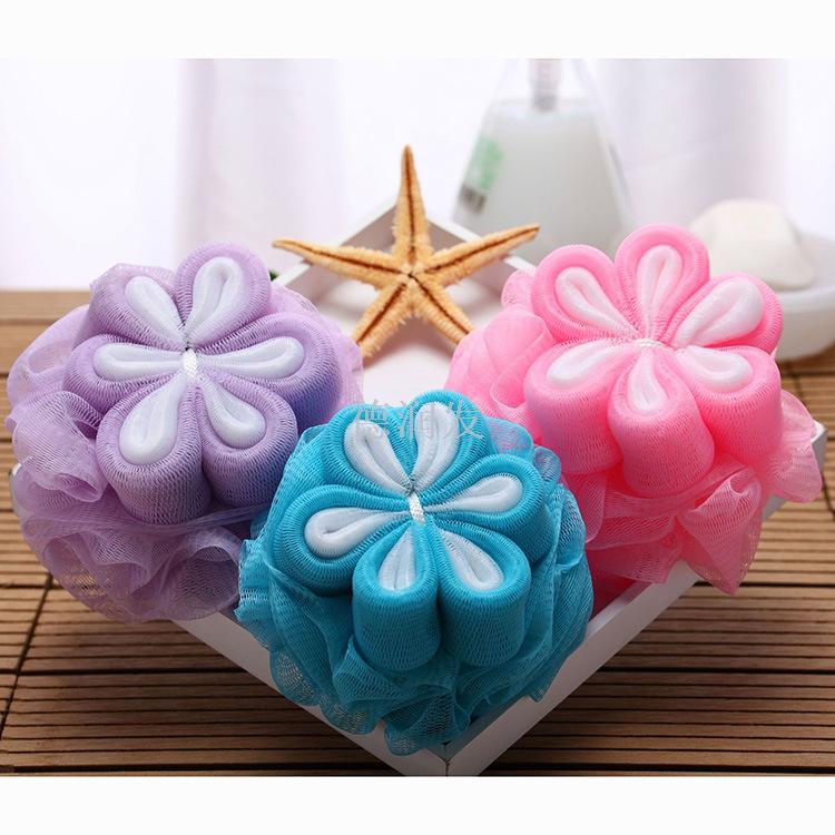 Floral Bath ball child flowers bath towel shower bath foam wash bath things