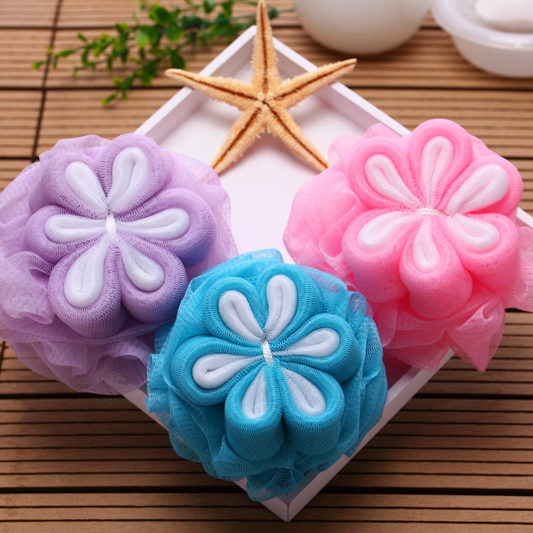 Floral Bath ball child flowers bath towel shower bath foam wash bath things