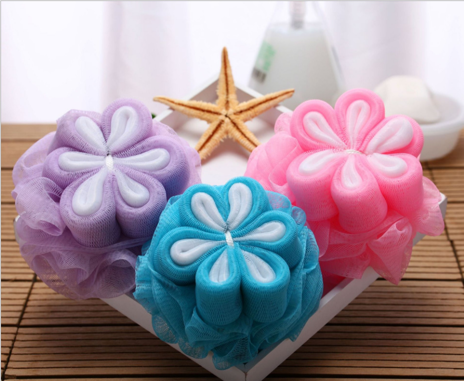 Floral Bath ball child flowers bath towel shower bath foam wash bath things