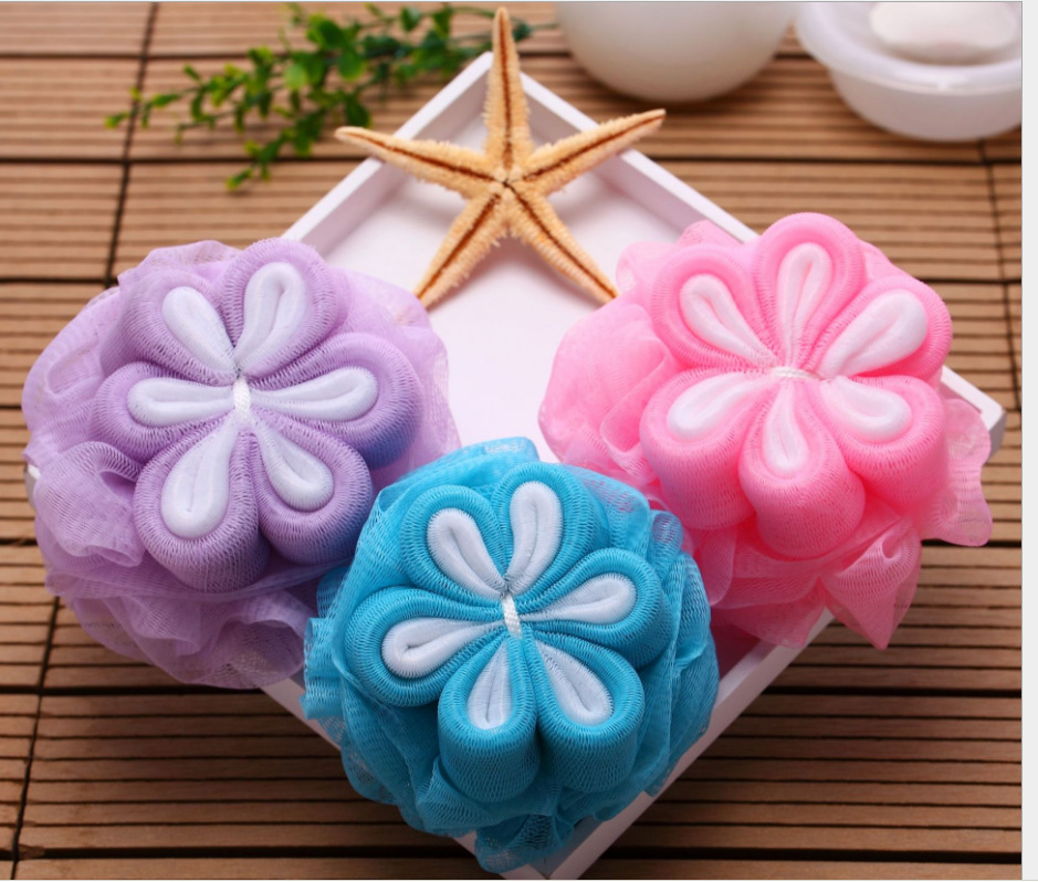 Floral Bath ball child flowers bath towel shower bath foam wash bath things