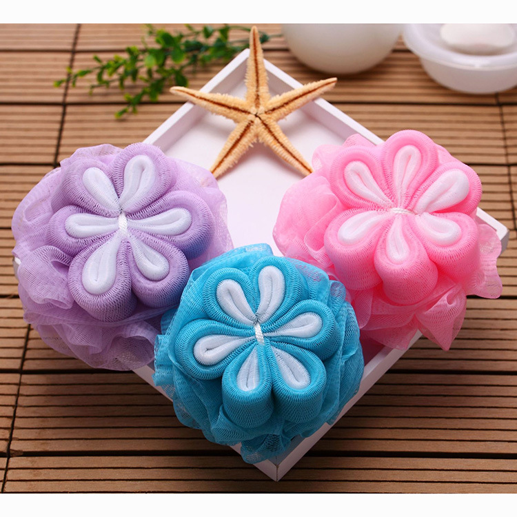 Floral Bath ball child flowers bath towel shower bath foam wash bath things