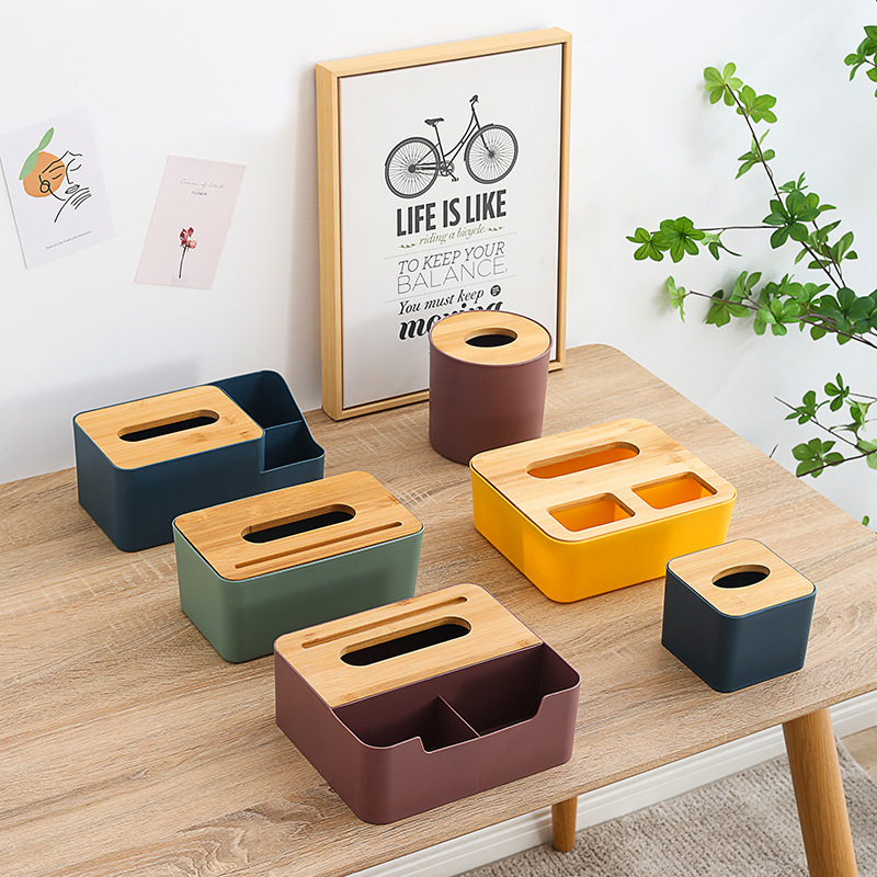 Paper Extraction Box Tissue Box Home Creative Desktop Living Room Toilet Bathroom Tissue Box Multifunctional Vehicle Storage Box