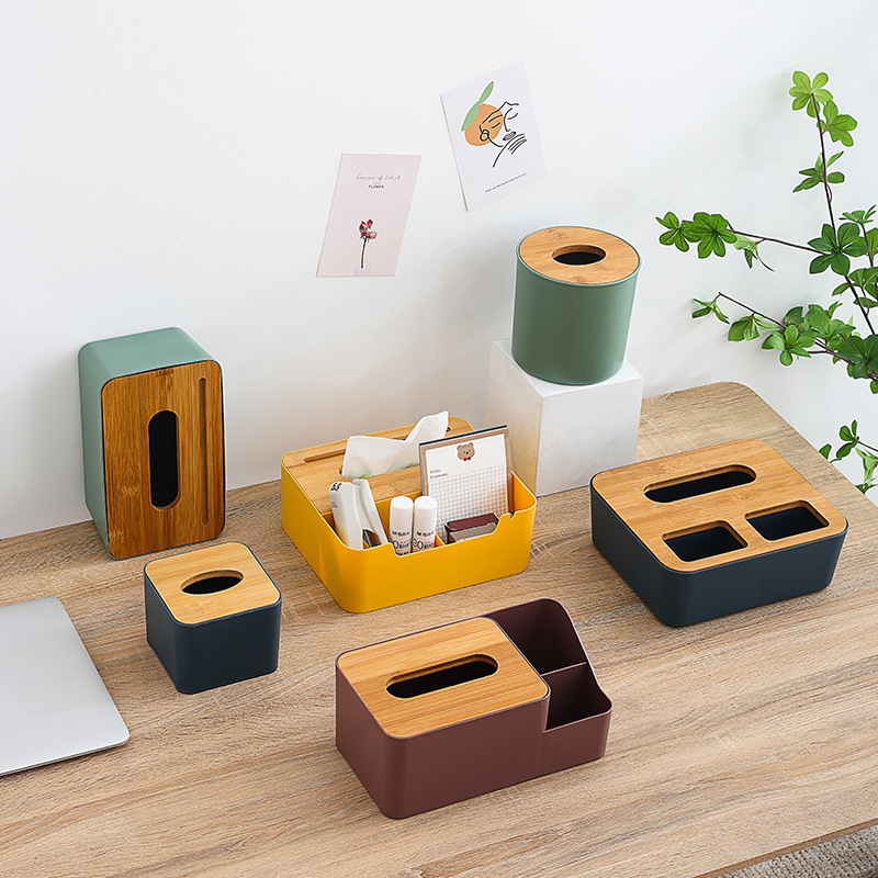 Paper Extraction Box Tissue Box Home Creative Desktop Living Room Toilet Bathroom Tissue Box Multifunctional Vehicle Storage Box