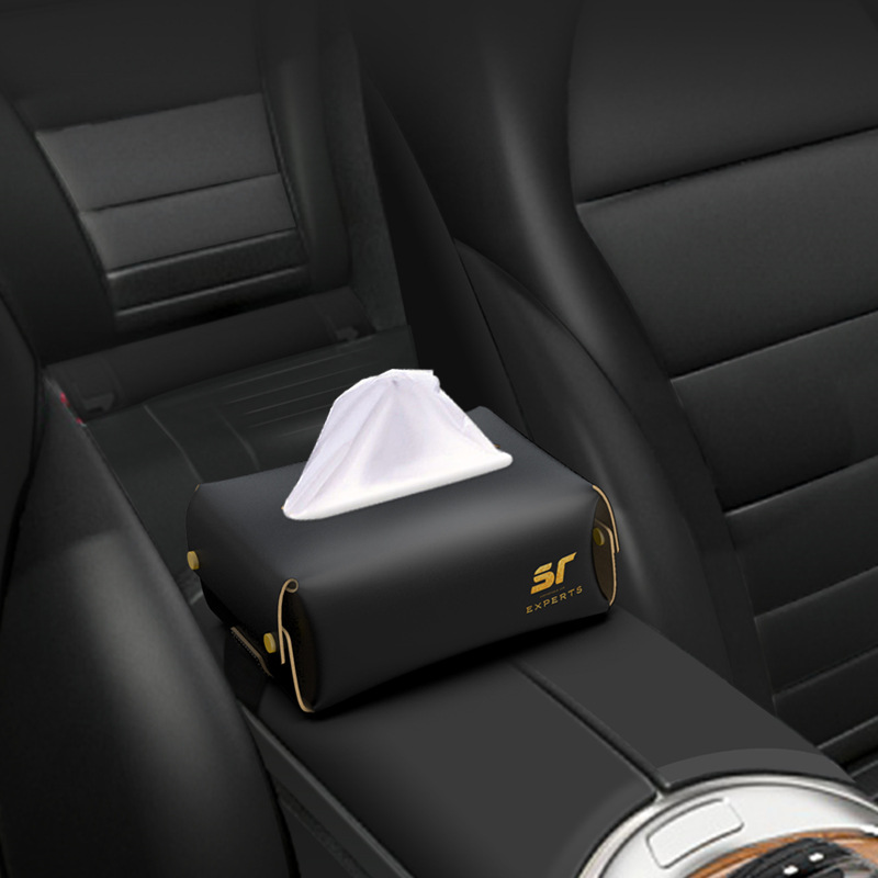 Car Tissue Box Car Tissue Box Creative Car Armrest Box Napkin Paper Box Hanging Multifunction Car Interior Supplies