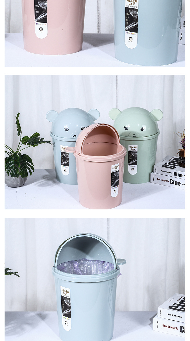 Creative Home Trash Can with Lid Bedroom Living Room Covered Toilet Bathroom Cute Mouse Flip Small Garbage Bin Creative Home Trash Can with Lid Bedroom Living Room Covered Toilet Bathroom Cute Mouse Flip Small Garbage Bin