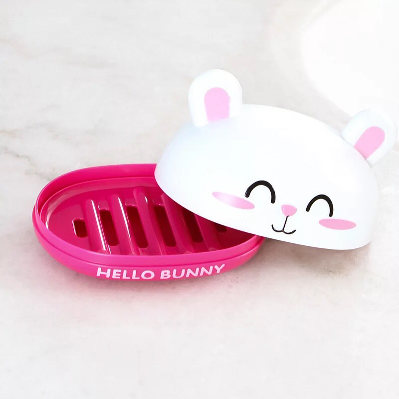 Cute Cartoon Fat Soap Box Double Layer Drain Soap Box Soap Box Toilet Bathroom with Lid Handmade Soap Box Soap Box Face Washing Soap Holder