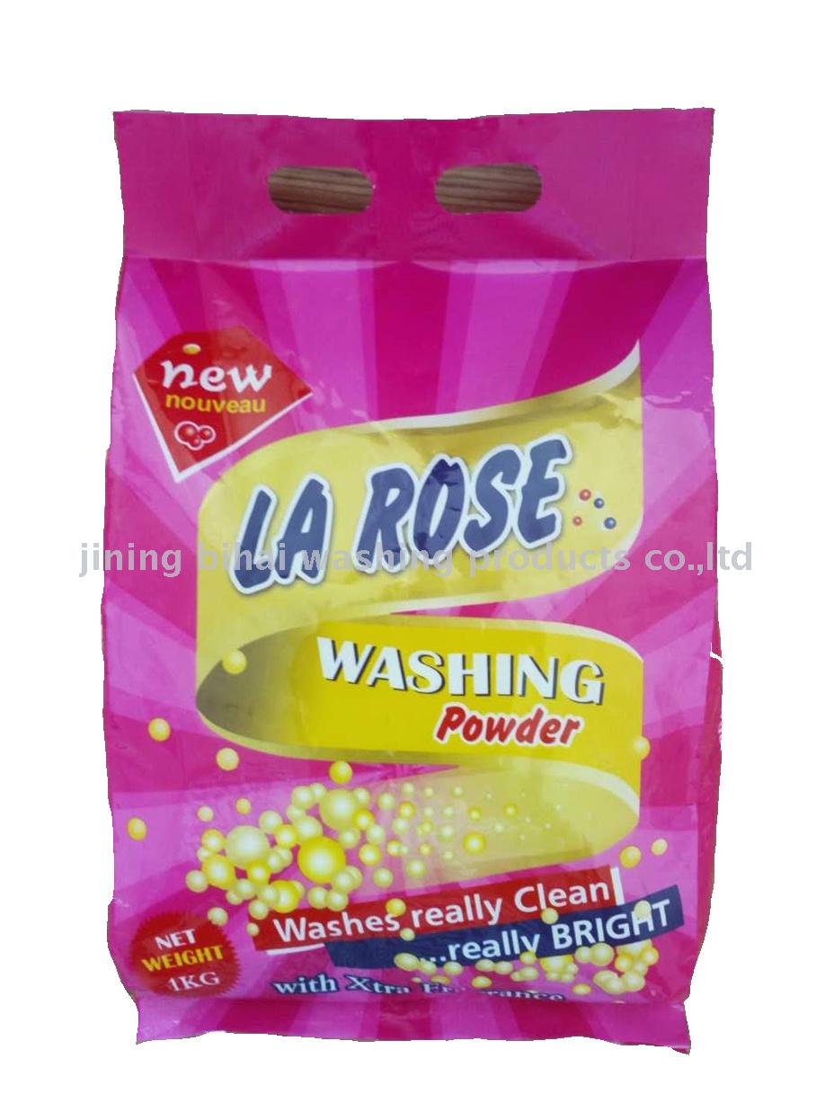 Highly effective decontamination and strong fragrance washing powder