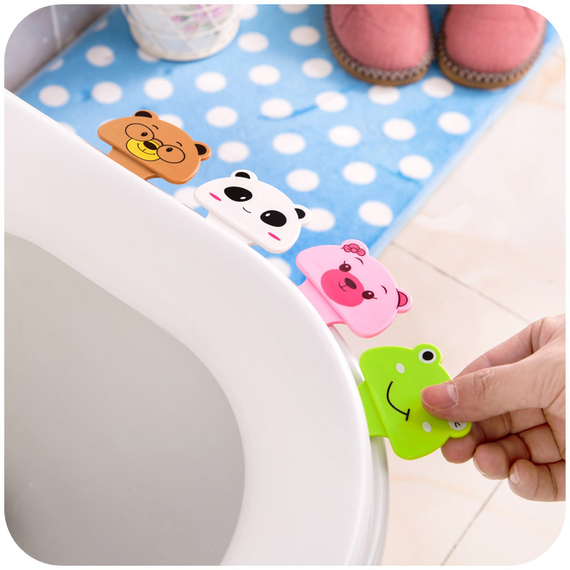 A3-19 Creative Toilet Lid Hand Carrying Device Cute Cartoon Toilet Cover Lifter Not Dirty Hands Uncovering Toilet Lid