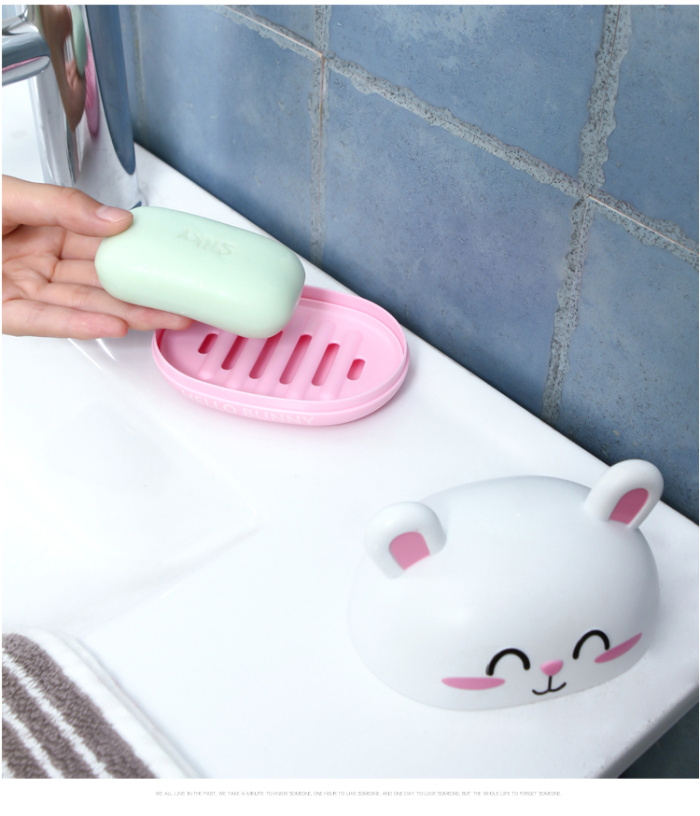 Cartoon Soap Holder with Lid Toilet Drain Rabbit Soap Box Creative Bathroom Sealed Waterproof Soap Box Cartoon Soap Holder with Lid Toilet Drain Rabbit Soap Box Creative Bathroom Sealed Waterproof Soap Box