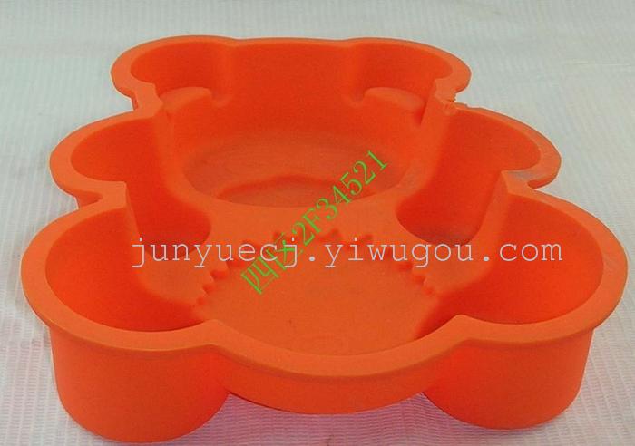 Flower-shaped cake mould bear cake mold