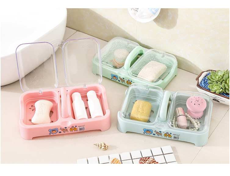 Creative Double Bar with Lid Portable SOAP box Toilet BATHROOM Box Large SOAP box Creative Double Bar with Lid Portable SOAP box Toilet BATHROOM Box Large SOAP box
