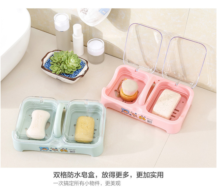 Creative Double Bar with Lid Portable SOAP box Toilet BATHROOM Box Large SOAP box Creative Double Bar with Lid Portable SOAP box Toilet BATHROOM Box Large SOAP box