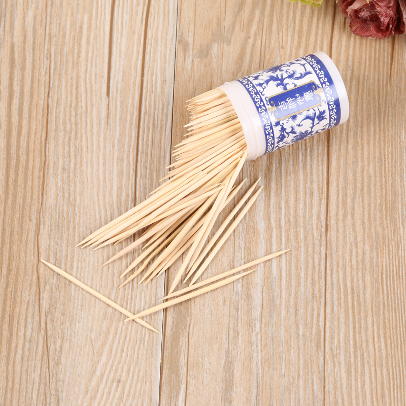 Fashion boutique home toothpicks natural environmental protection bamboo double toothpick bamboo sticks wholesale