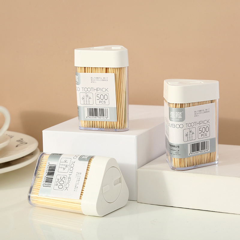 Huilong Boxed Household Natural Environmental Protection Bamboo Toothpick Disposable Double-Headed Portable Toothpick Artifact Wholesale Huilong Boxed Household Natural Environmental Protection Bamboo Toothpick Disposable Double-Headed Portable Toothpick Artifact Wholesale