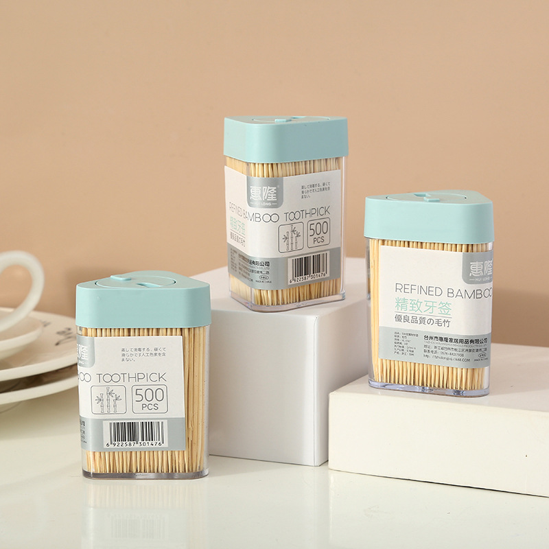 Huilong Boxed Household Natural Environmental Protection Bamboo Toothpick Disposable Double-Headed Portable Toothpick Artifact Wholesale Huilong Boxed Household Natural Environmental Protection Bamboo Toothpick Disposable Double-Headed Portable Toothpick Artifact Wholesale